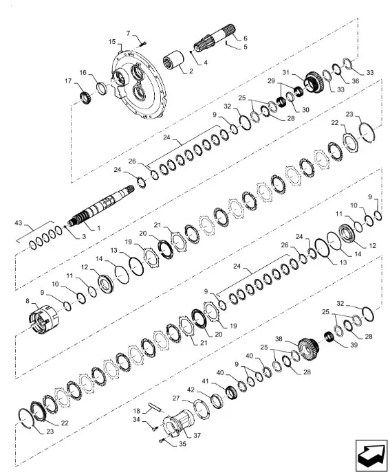 87434648 - Вал входной голый (без тихого хода) КПП скор. TGT8./Mg.