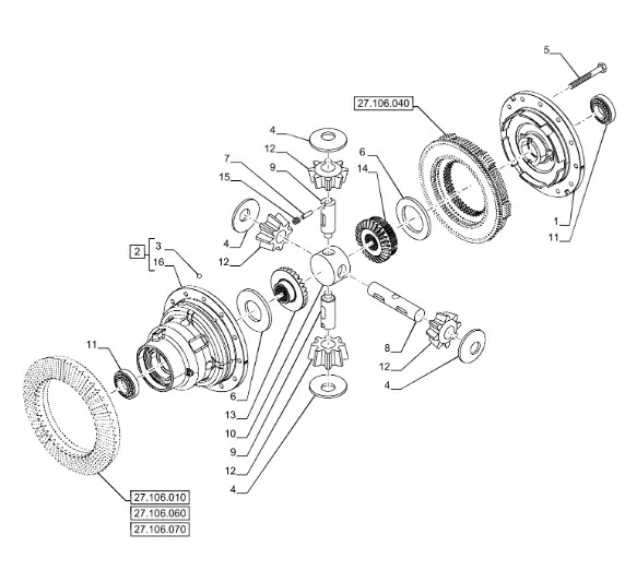 5185931 - Муфта центр. валов шестерен малых дифференциала моста задн. TMT7/MXMPm.